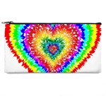 Tie Dye Heart Colorful Prismatic Pencil Case Front