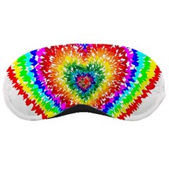 Tie Dye Heart Colorful Prismatic Sleeping Mask by pakminggu