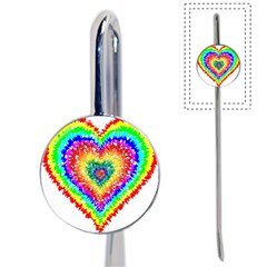 Tie Dye Heart Colorful Prismatic Book Mark by pakminggu