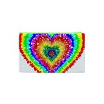 Tie Dye Heart Colorful Prismatic Cosmetic Bag (XS) Back