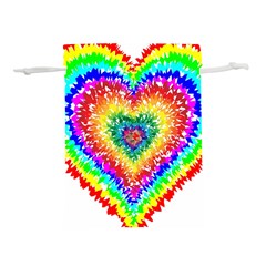 Tie Dye Heart Colorful Prismatic Lightweight Drawstring Pouch (s) by pakminggu