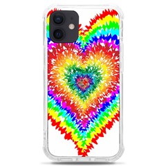 Tie Dye Heart Colorful Prismatic Iphone 12 Mini Tpu Uv Print Case	 by pakminggu