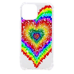 Tie Dye Heart Colorful Prismatic Iphone 13 Mini Tpu Uv Print Case by pakminggu