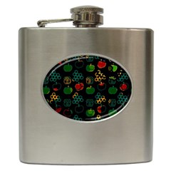 Apples Honey Honeycombs Pattern Hip Flask (6 Oz) by pakminggu