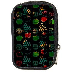 Apples Honey Honeycombs Pattern Compact Camera Leather Case by pakminggu