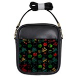 Apples Honey Honeycombs Pattern Girls Sling Bag Front