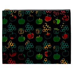 Apples Honey Honeycombs Pattern Cosmetic Bag (xxxl) by pakminggu