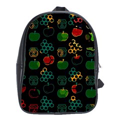 Apples Honey Honeycombs Pattern School Bag (xl) by pakminggu