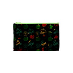 Apples Honey Honeycombs Pattern Cosmetic Bag (xs) by pakminggu