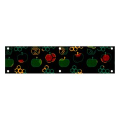 Apples Honey Honeycombs Pattern Banner And Sign 4  X 1  by pakminggu