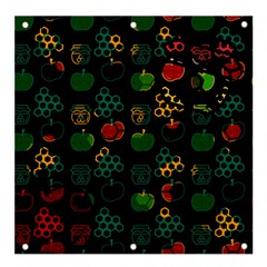 Apples Honey Honeycombs Pattern Banner And Sign 4  X 4  by pakminggu