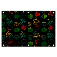 Apples Honey Honeycombs Pattern Banner And Sign 6  X 4  by pakminggu