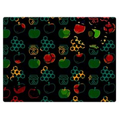 Apples Honey Honeycombs Pattern Premium Plush Fleece Blanket (extra Small) by pakminggu