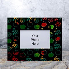 Apples Honey Honeycombs Pattern White Tabletop Photo Frame 4 x6 