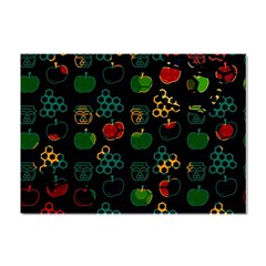 Apples Honey Honeycombs Pattern Crystal Sticker (a4) by pakminggu