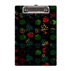 Apples Honey Honeycombs Pattern A5 Acrylic Clipboard by pakminggu