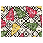 Leaves Foliage Batik Seamless Two Sides Premium Plush Fleece Blanket (Extra Small) 40 x30  Blanket Front