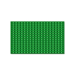 Green Christmas Tree Pattern Background Sticker (rectangular) by pakminggu