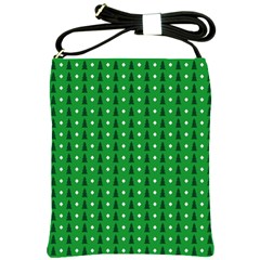 Green Christmas Tree Pattern Background Shoulder Sling Bag by pakminggu