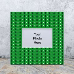 Green Christmas Tree Pattern Background White Box Photo Frame 4  X 6  by pakminggu