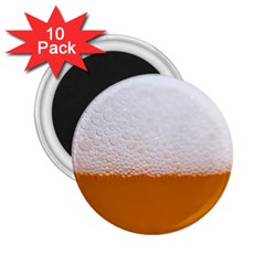 Beer Foam Bubbles Alcohol Glass 2 25  Magnets (10 Pack)  by pakminggu