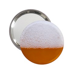 Beer Foam Bubbles Alcohol Glass 2 25  Handbag Mirrors by pakminggu