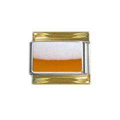 Beer Foam Bubbles Alcohol Glass Gold Trim Italian Charm (9mm) by pakminggu