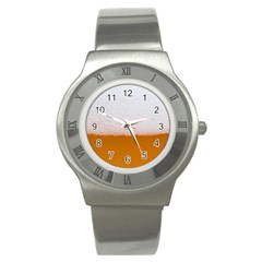 Beer Foam Bubbles Alcohol Glass Stainless Steel Watch by pakminggu