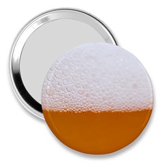 Beer Foam Bubbles Alcohol Glass 3  Handbag Mirrors by pakminggu