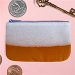 Beer Foam Bubbles Alcohol Glass Large Coin Purse Front