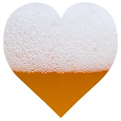 Beer Foam Bubbles Alcohol Glass Wooden Puzzle Heart