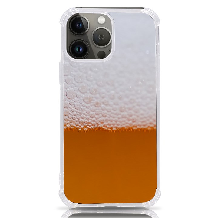 Beer Foam Bubbles Alcohol Glass iPhone 13 Pro Max TPU UV Print Case