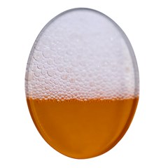 Beer Foam Bubbles Alcohol Glass Oval Glass Fridge Magnet (4 Pack) by pakminggu