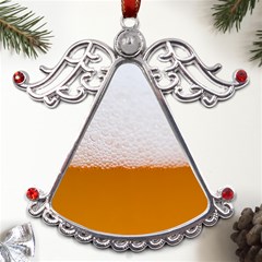 Beer Foam Bubbles Alcohol Glass Metal Angel With Crystal Ornament by pakminggu