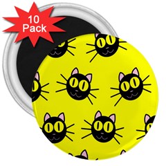 Cats Heads Pattern Design 3  Magnets (10 Pack)  by pakminggu