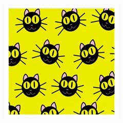 Cats Heads Pattern Design Medium Glasses Cloth by pakminggu