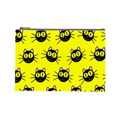 Cats Heads Pattern Design Cosmetic Bag (large)