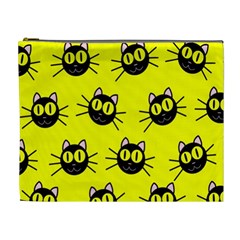 Cats Heads Pattern Design Cosmetic Bag (xl) by pakminggu