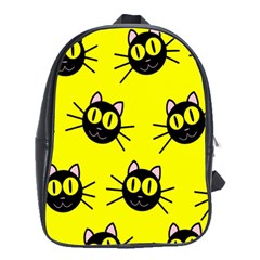 Cats Heads Pattern Design School Bag (large) by pakminggu