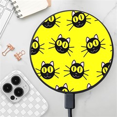 Cats Heads Pattern Design Wireless Fast Charger(black) by pakminggu