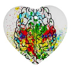 Brain Mind Psychology Idea Hearts Ornament (heart) by pakminggu