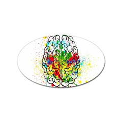 Brain Mind Psychology Idea Hearts Sticker Oval (10 Pack) by pakminggu