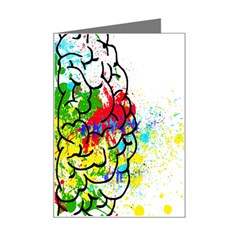 Brain Mind Psychology Idea Hearts Mini Greeting Card by pakminggu