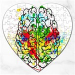 Brain Mind Psychology Idea Hearts Jigsaw Puzzle (Heart) Front