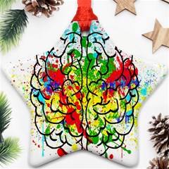 Brain Mind Psychology Idea Hearts Star Ornament (two Sides) by pakminggu