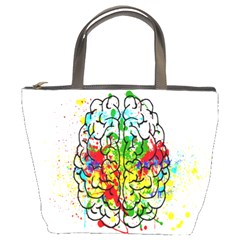 Brain Mind Psychology Idea Hearts Bucket Bag by pakminggu