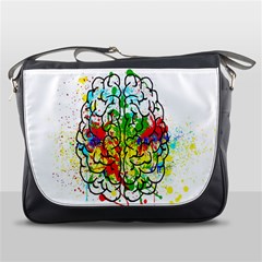 Brain Mind Psychology Idea Hearts Messenger Bag by pakminggu