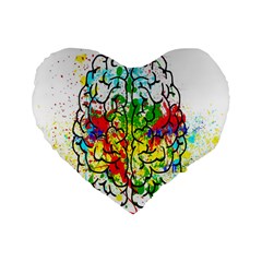 Brain Mind Psychology Idea Hearts Standard 16  Premium Heart Shape Cushions by pakminggu