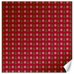 Snowflake Christmas Tree Pattern Canvas 16  X 16  by pakminggu