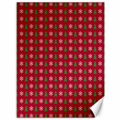 Snowflake Christmas Tree Pattern Canvas 36  X 48  by pakminggu